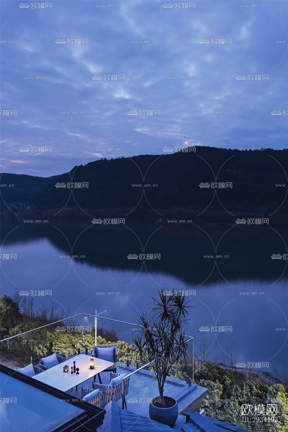 新中式复式效果图下载（渲染图15）