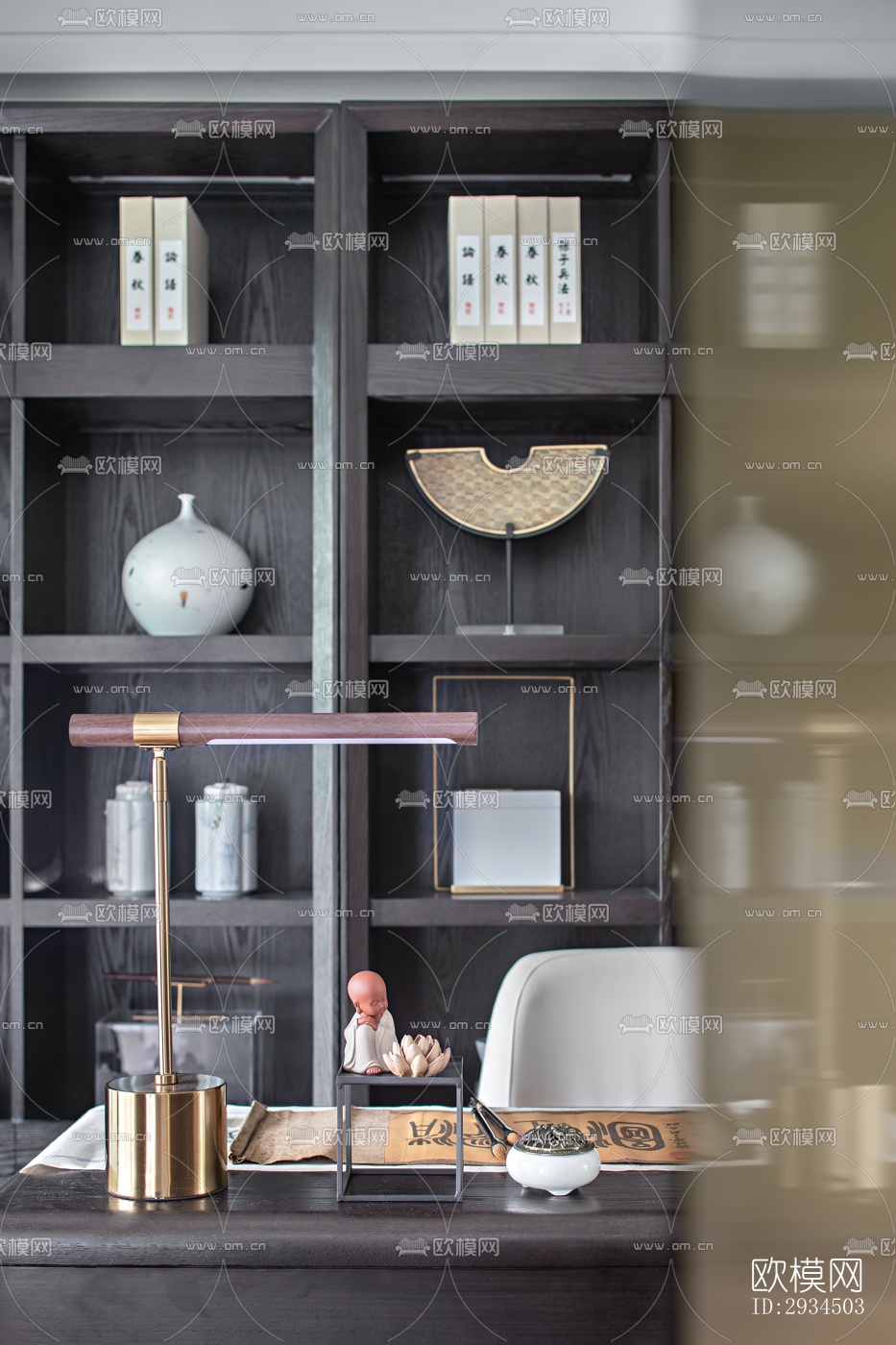 新中式平层效果图下载（渲染图16）