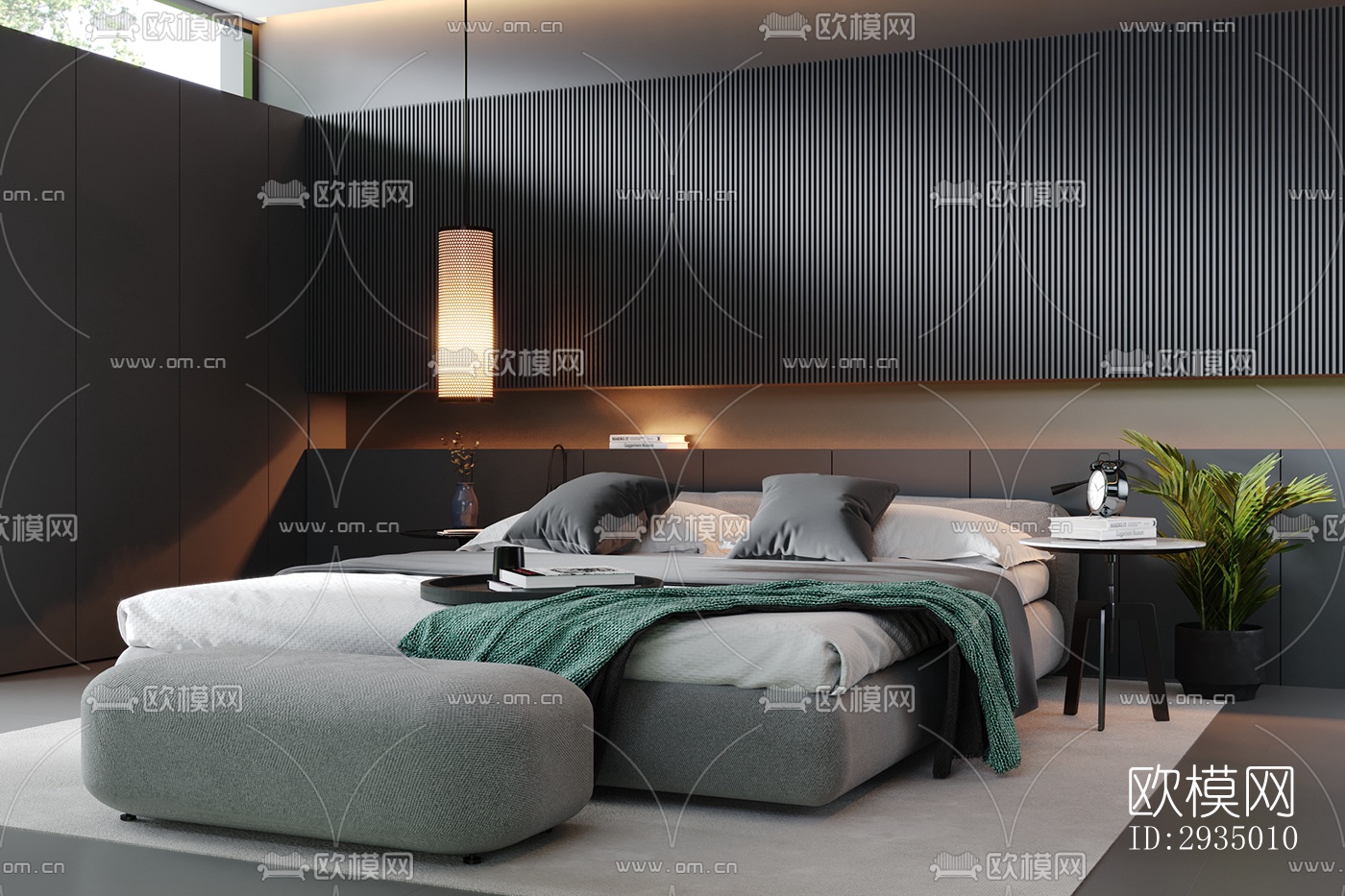 现代平层效果图下载（渲染图4）