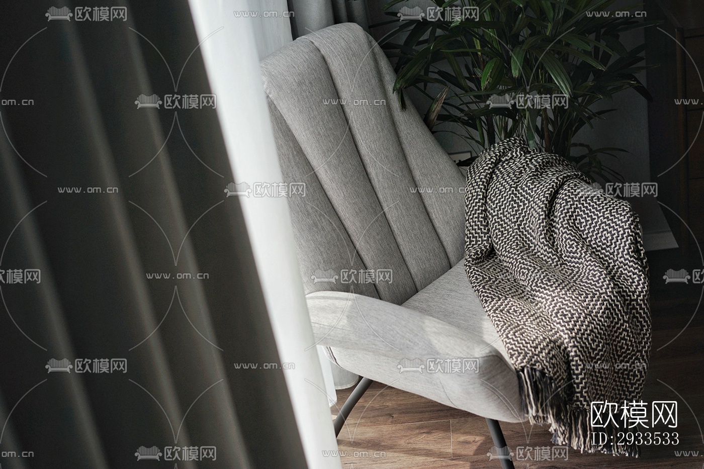 北欧公寓效果图下载（渲染图14）