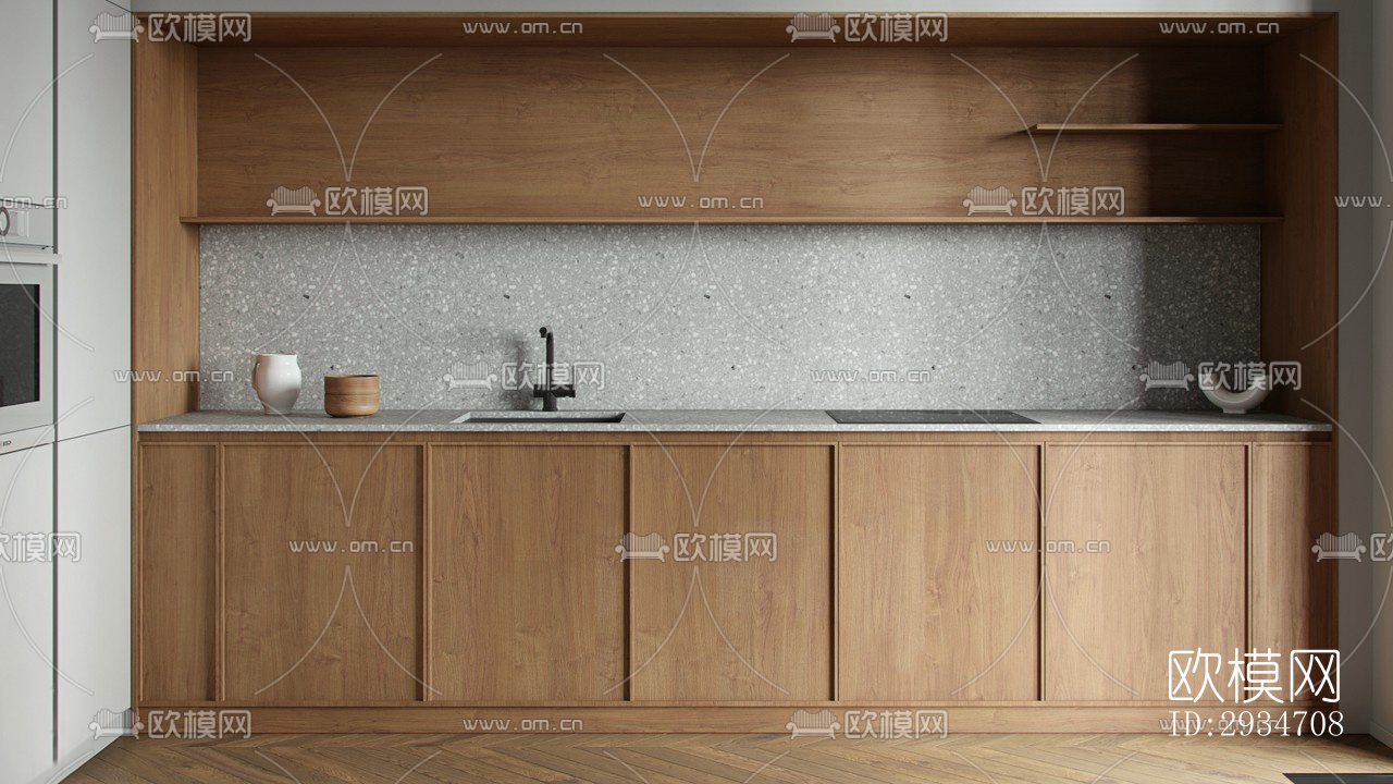 现代平层效果图下载（渲染图9）