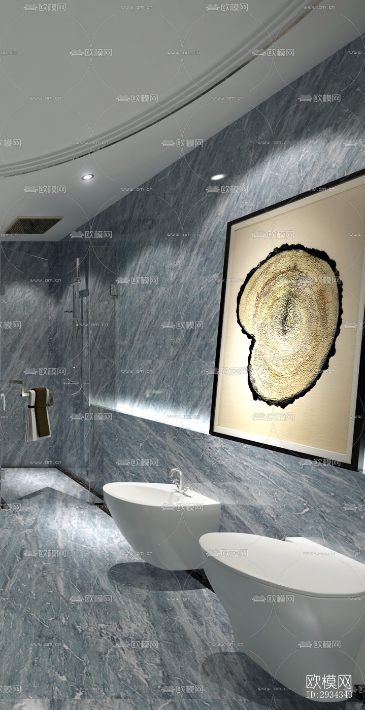 中式平层效果图下载（渲染图3）