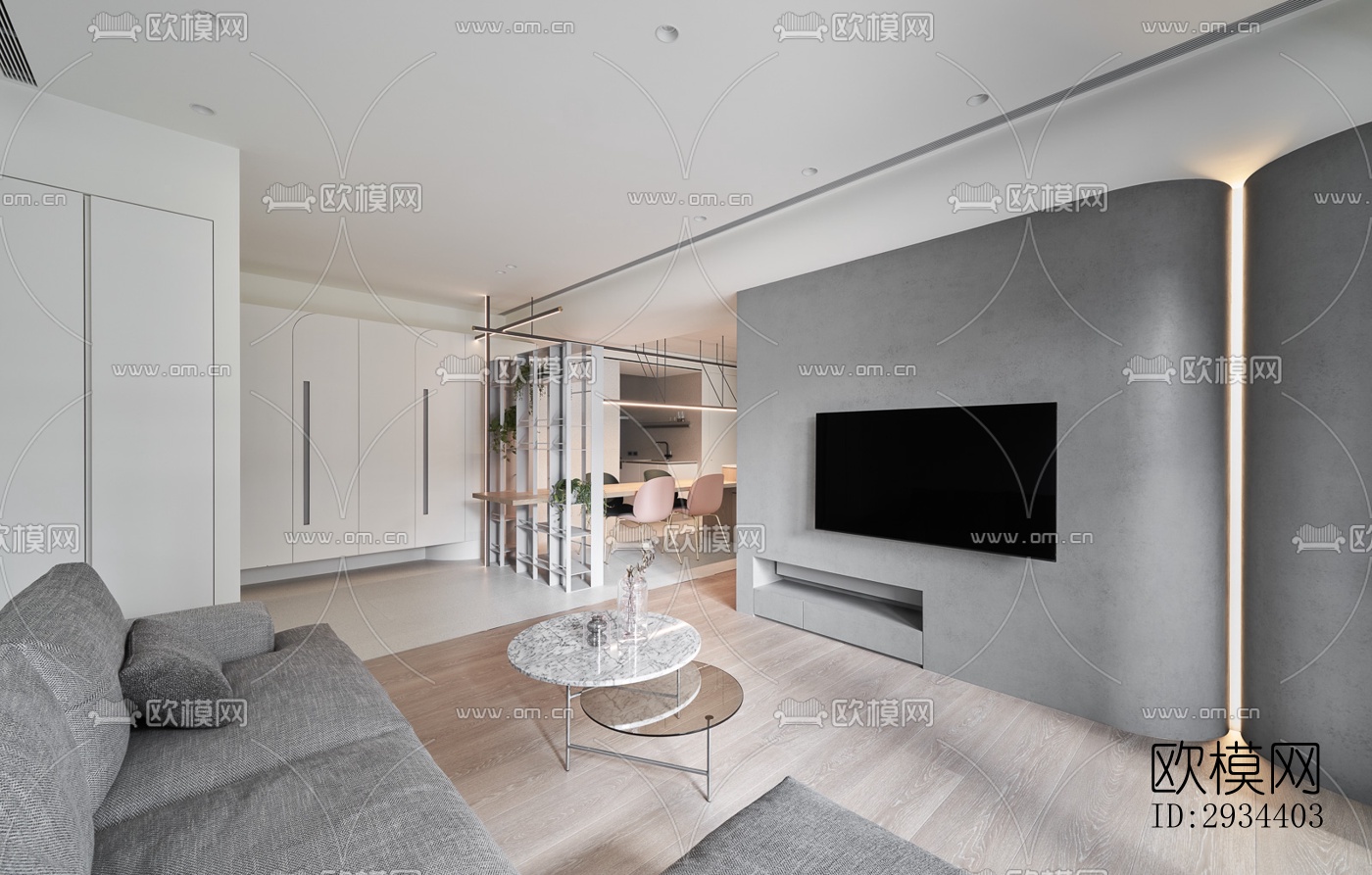 北欧平层效果图下载（渲染图6）