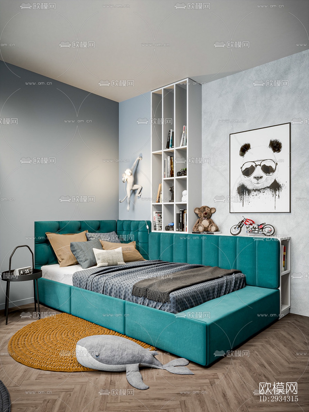 现代复式效果图下载（渲染图15）