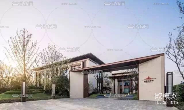 新中式别墅效果图下载（渲染图18）