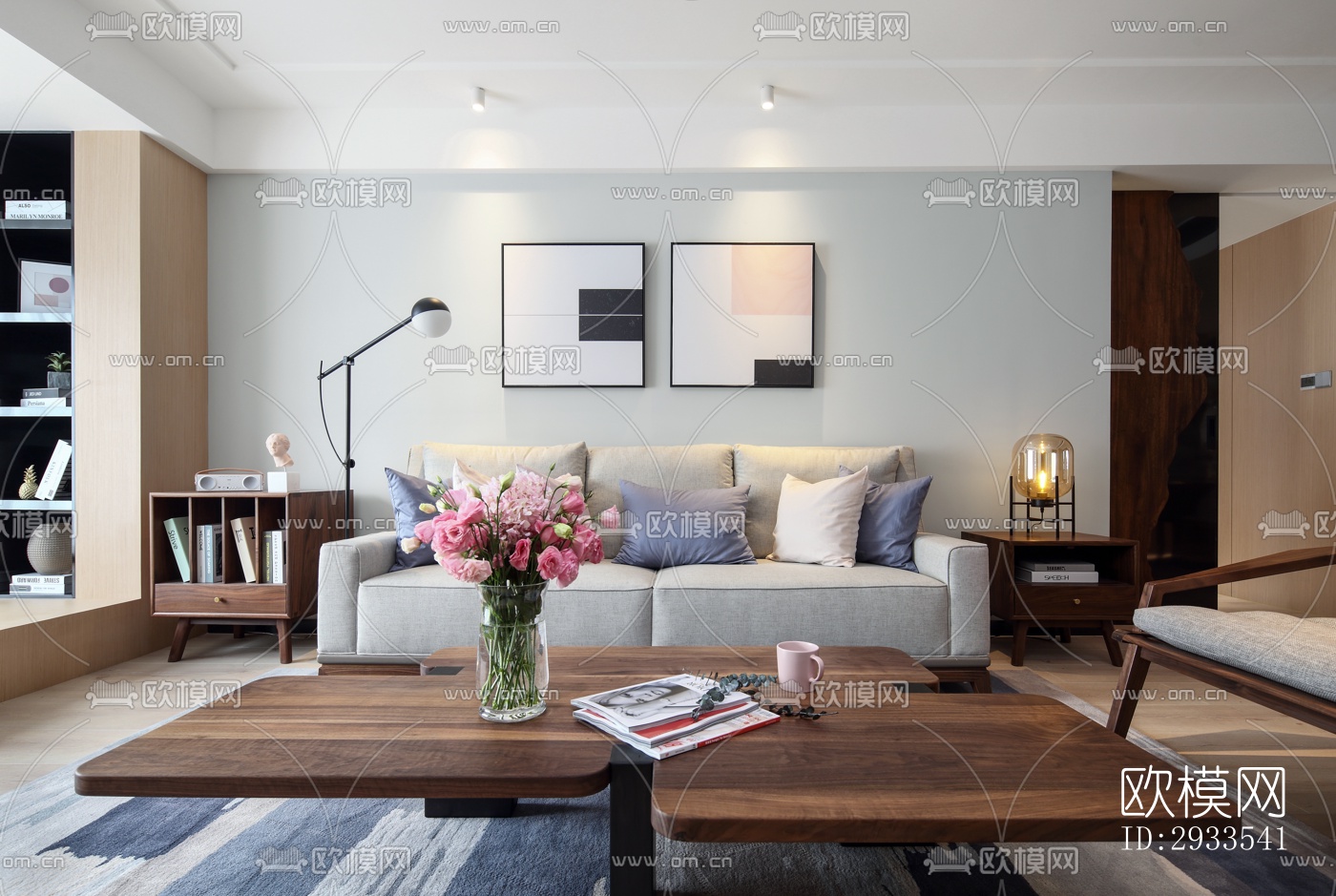 北欧公寓效果图下载（渲染图1）