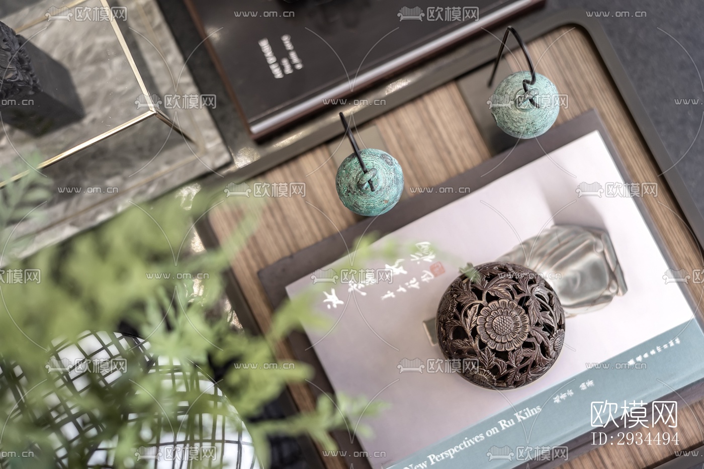 新中式平层效果图下载（渲染图15）