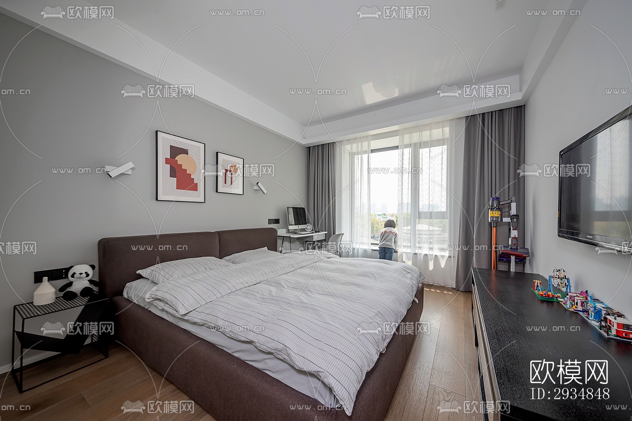 现代平层效果图下载（渲染图2）