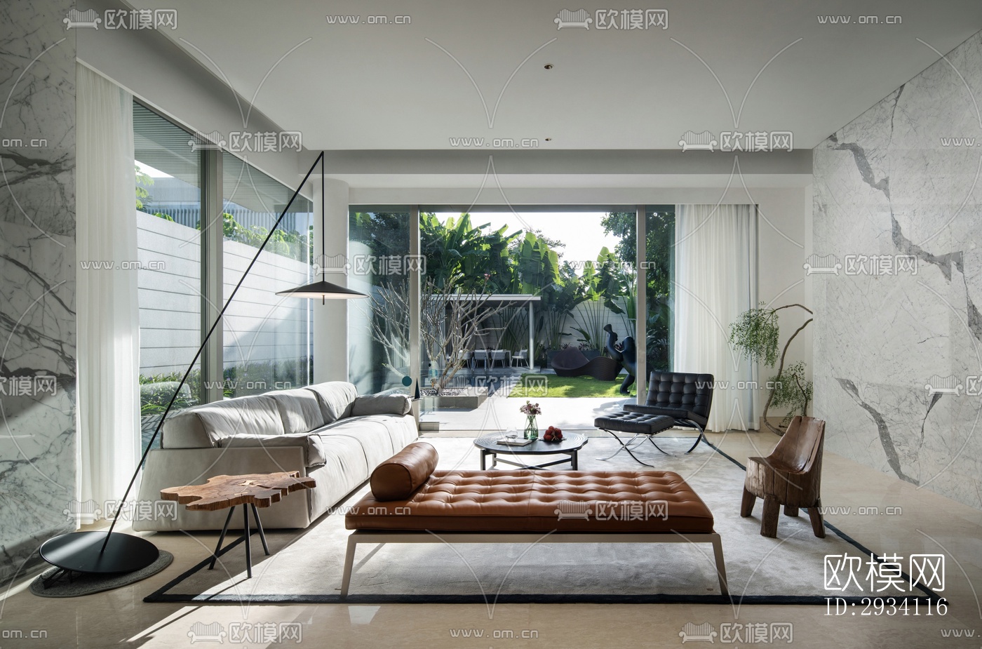 现代别墅效果图下载（渲染图1）