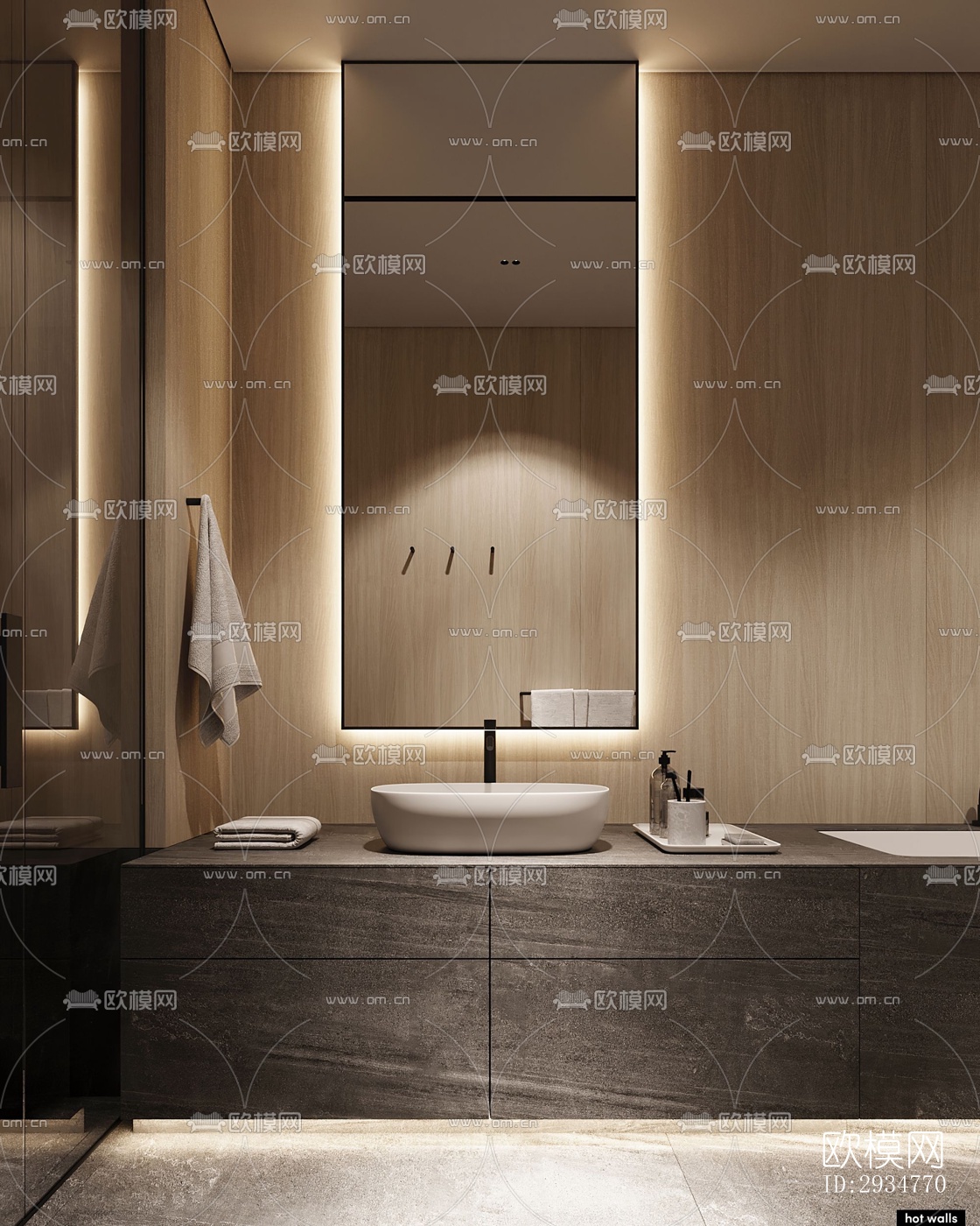 现代平层效果图下载（渲染图17）