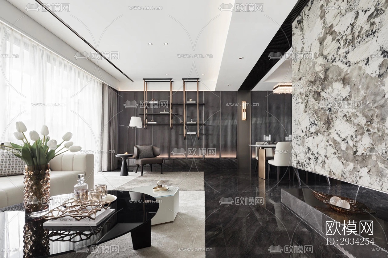 现代复式效果图下载（渲染图20）