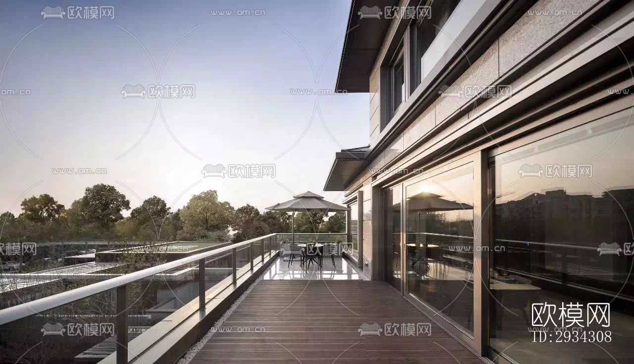 现代复式效果图下载（渲染图9）