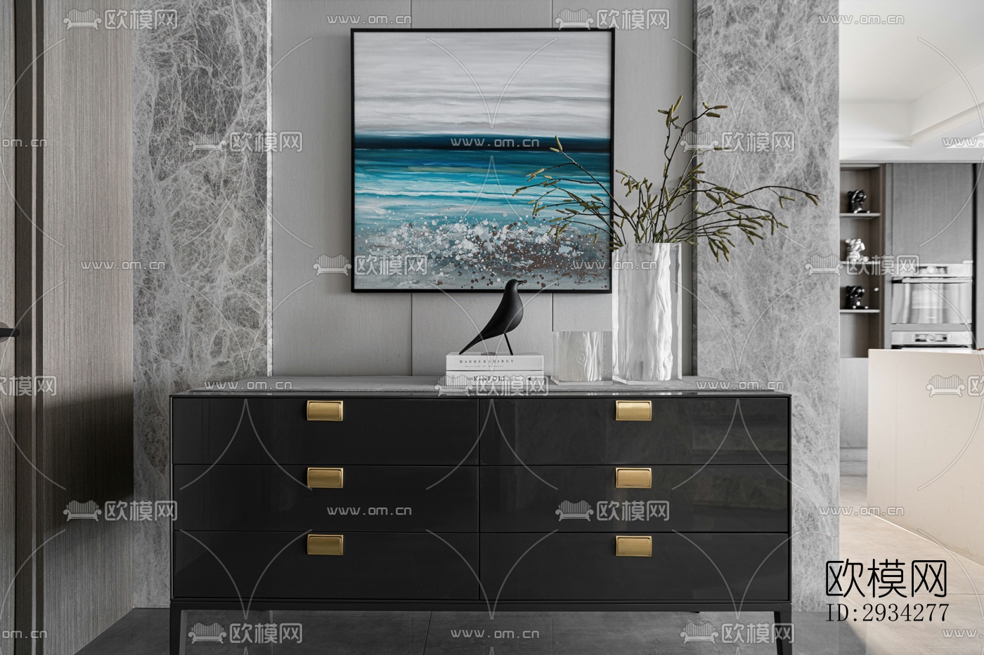 现代复式效果图下载（渲染图20）