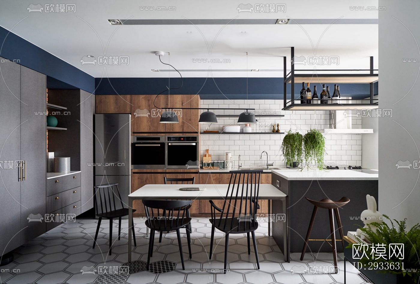 北欧公寓效果图下载（渲染图10）