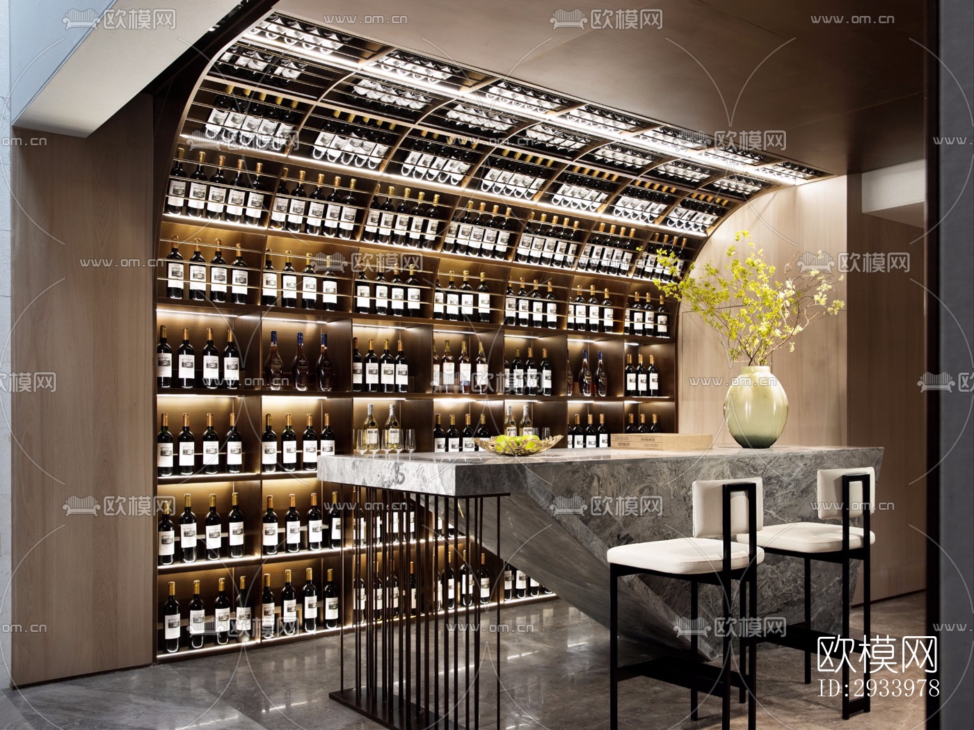 新中式别墅效果图下载（渲染图3）