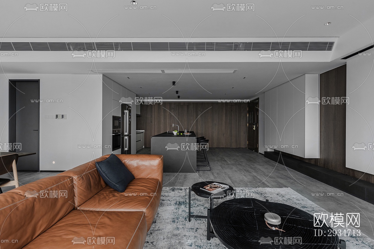 现代平层效果图下载（渲染图15）