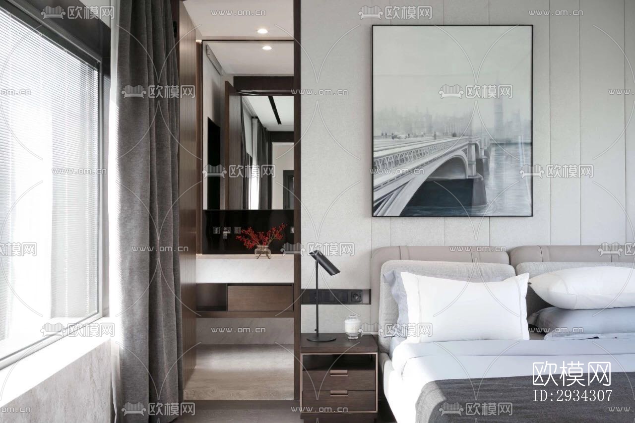 现代复式效果图下载（渲染图3）