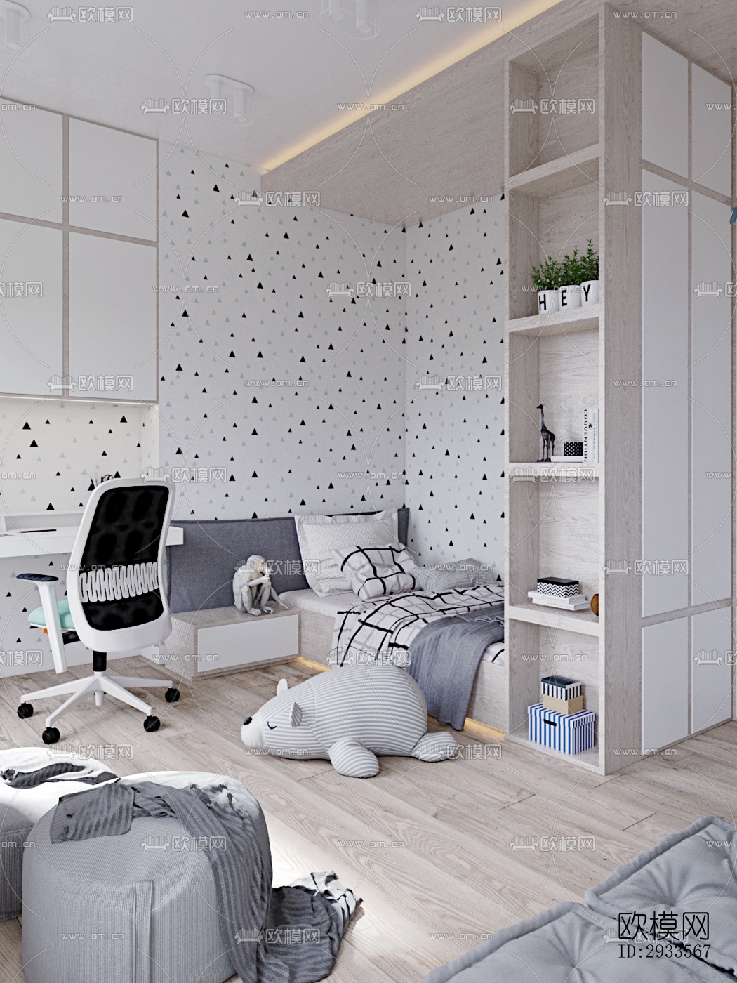 北欧公寓效果图下载（渲染图10）