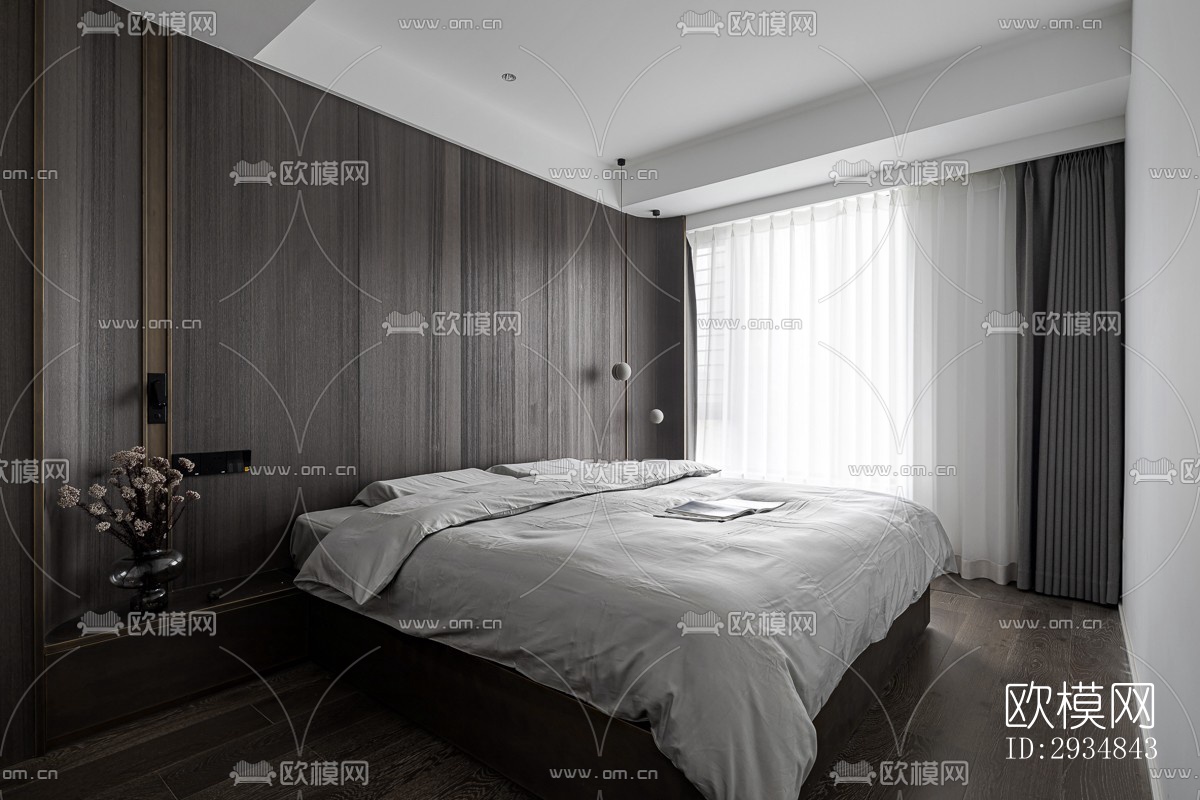 现代平层效果图下载（渲染图9）