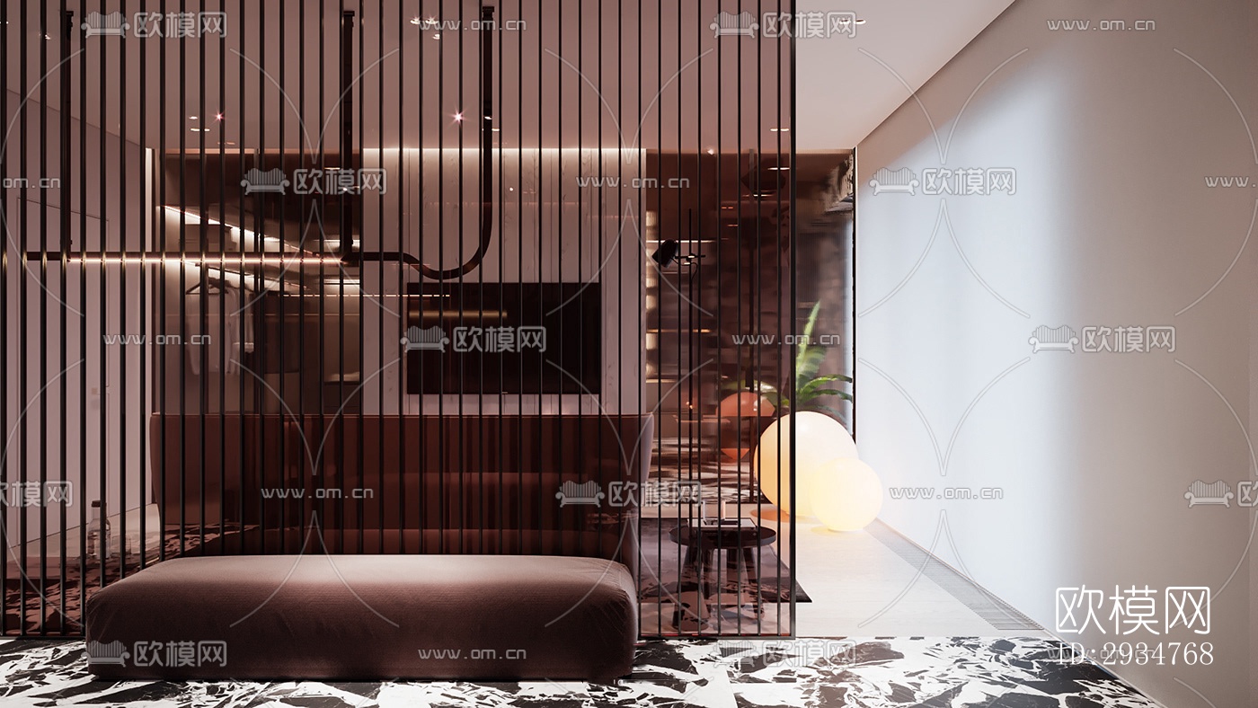 现代平层效果图下载（渲染图2）