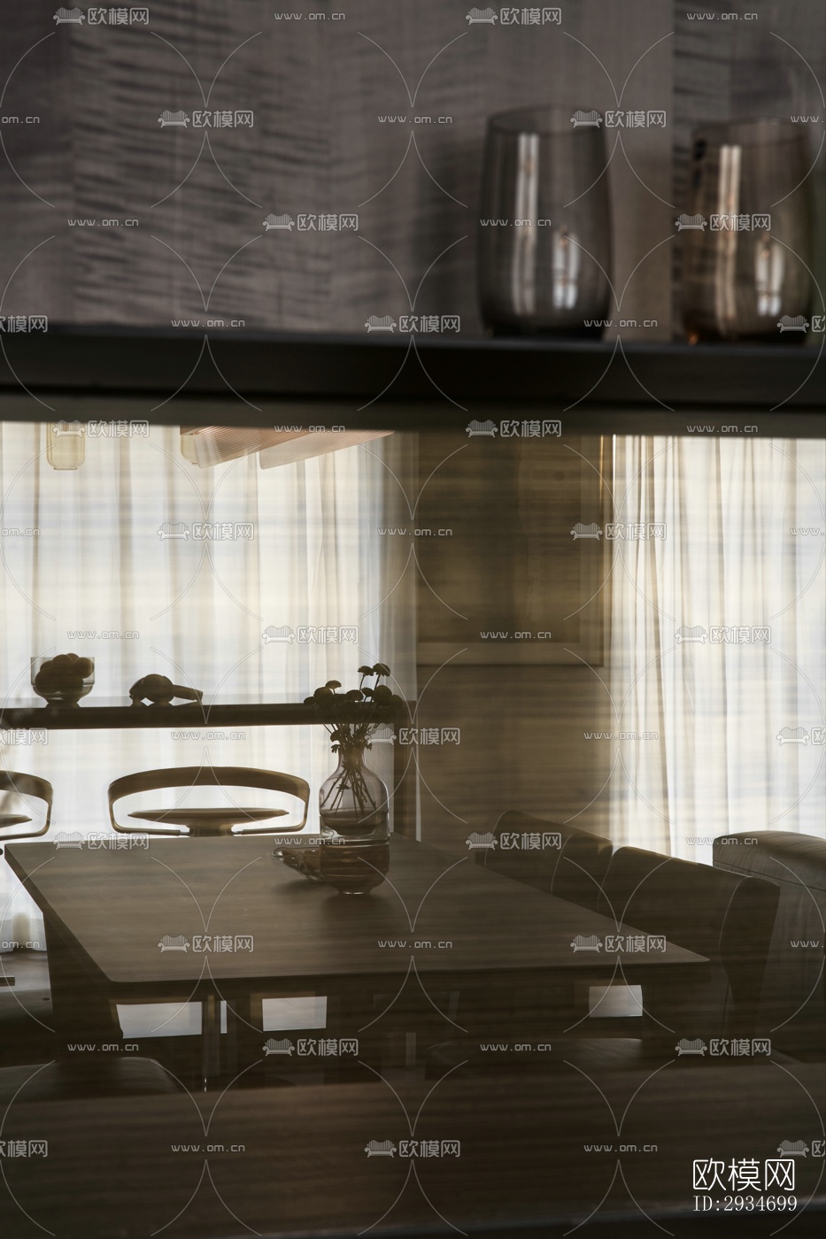 现代平层效果图下载（渲染图4）