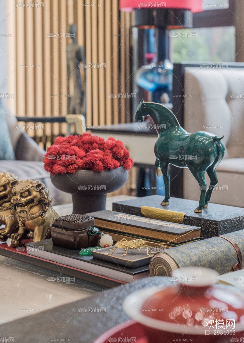 新中式别墅效果图下载（渲染图12）