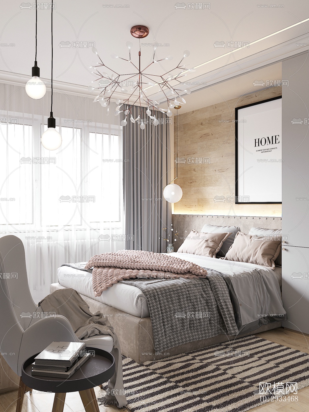 北欧公寓效果图下载（渲染图10）