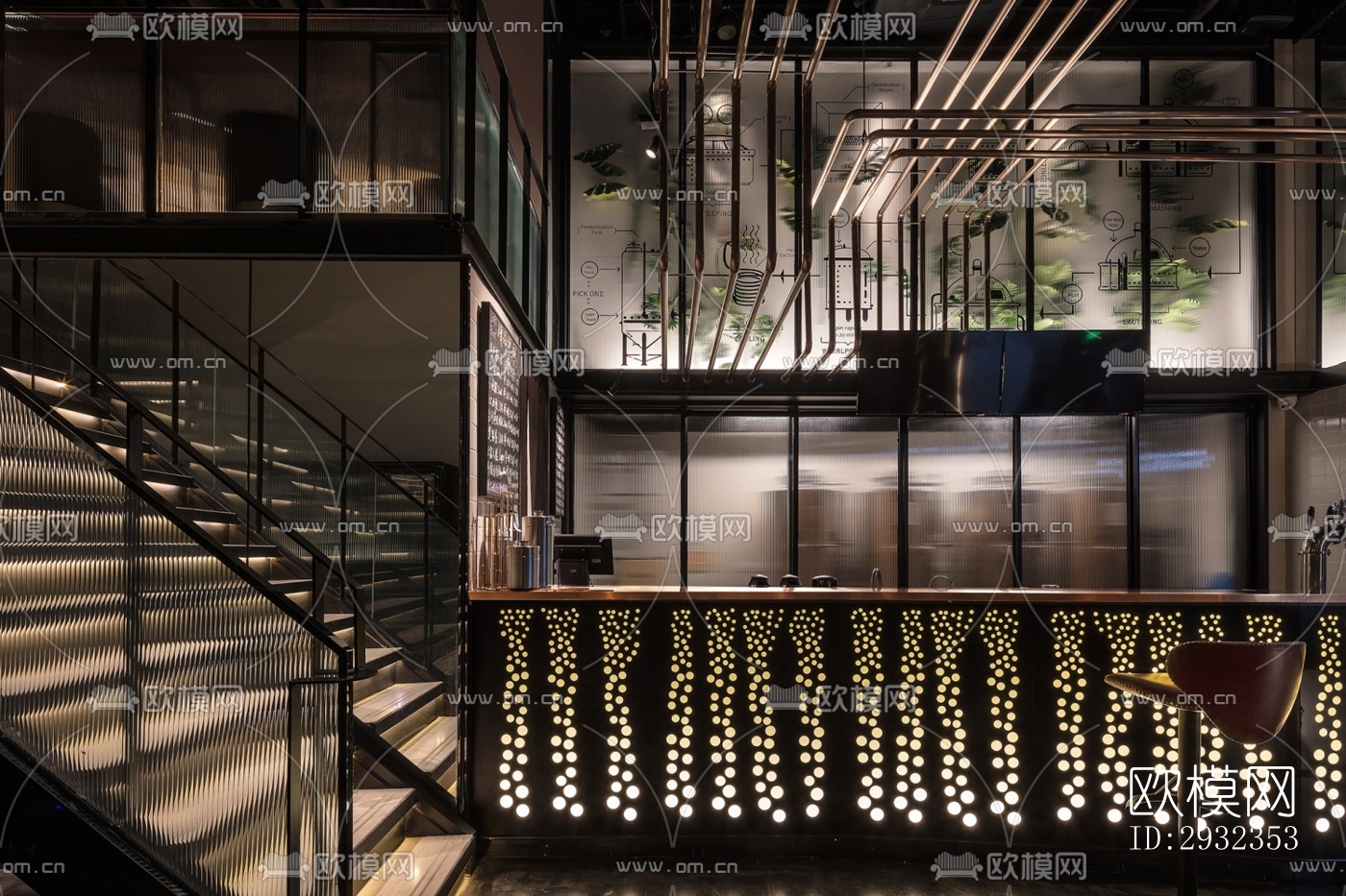 工业风酒吧效果图下载（渲染图4）