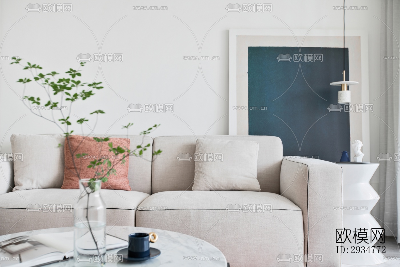 现代平层效果图下载（渲染图16）