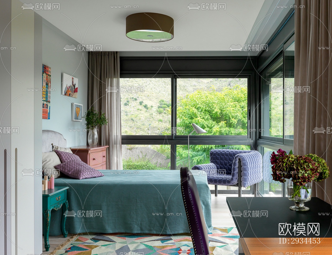 后现代平层效果图下载（渲染图10）