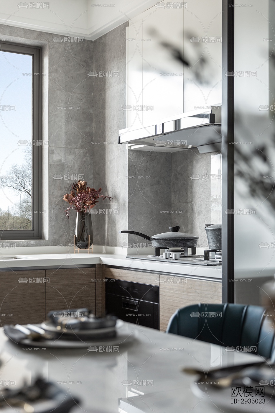 现代平层效果图下载（渲染图6）