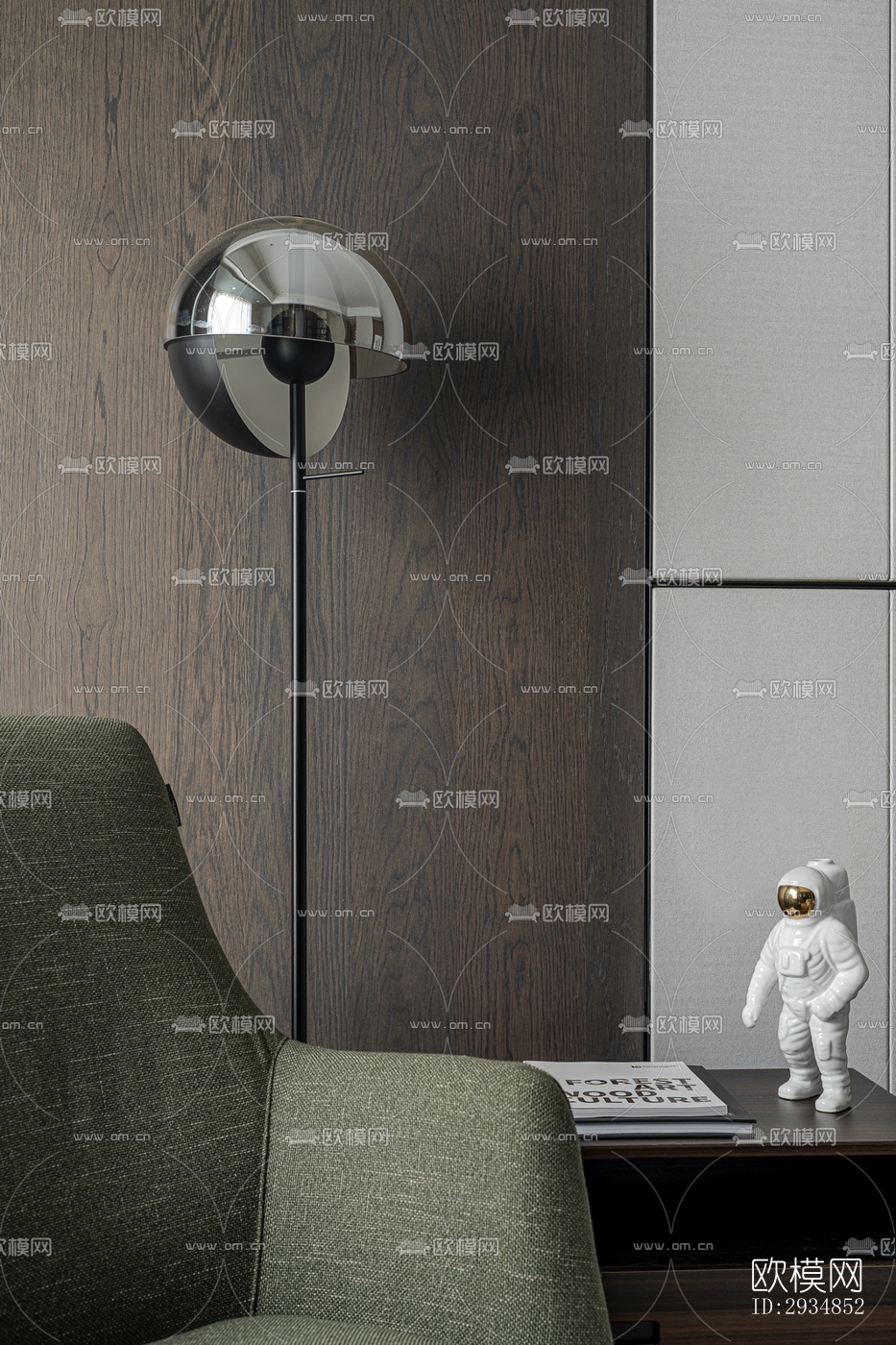 现代平层效果图下载（渲染图9）