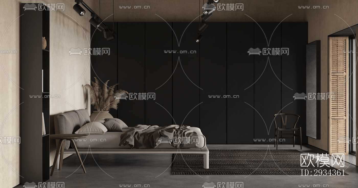 侘寂平层效果图下载（渲染图6）