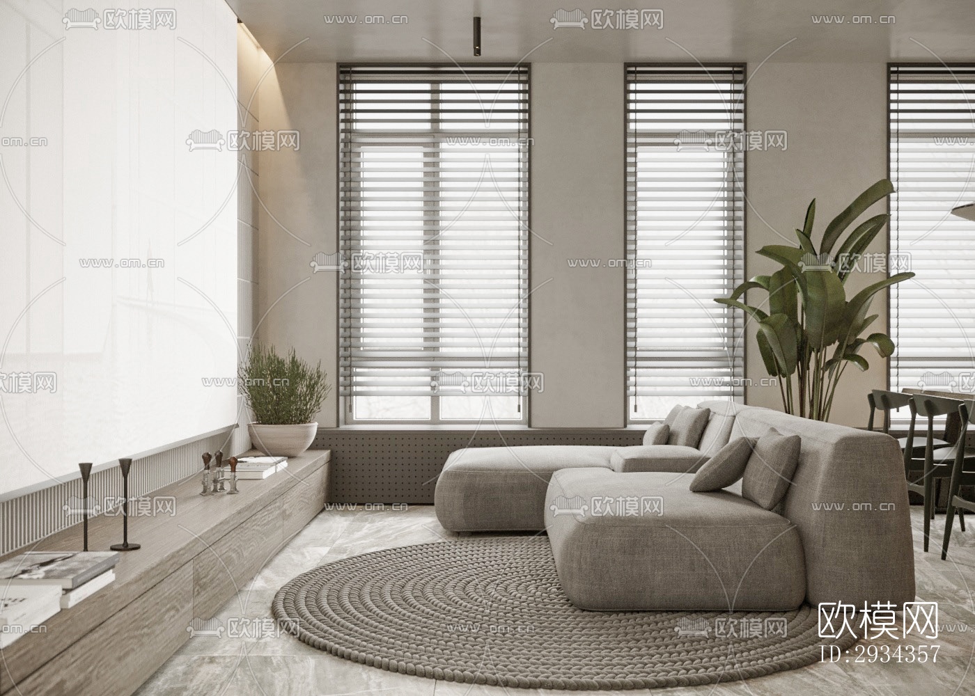 侘寂平层效果图下载（渲染图19）