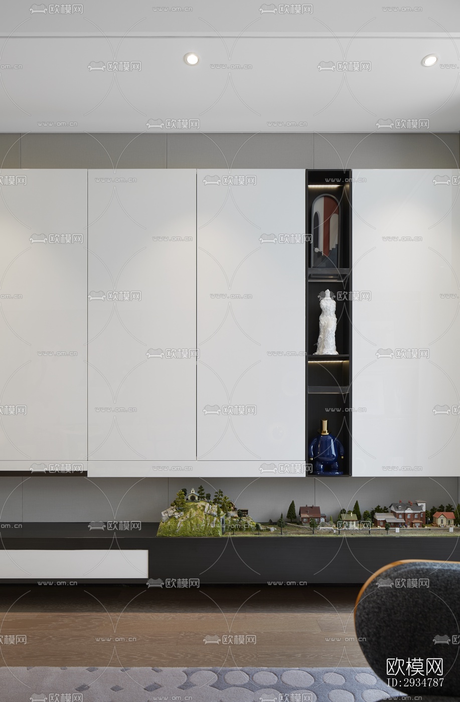 现代平层效果图下载（渲染图20）