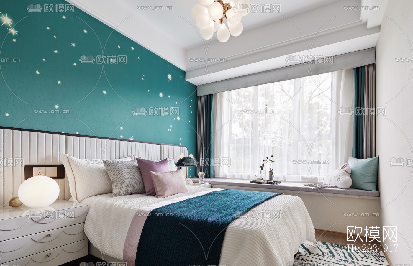 现代平层效果图下载（渲染图16）