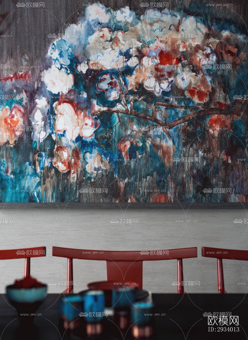 新中式别墅效果图下载（渲染图13）