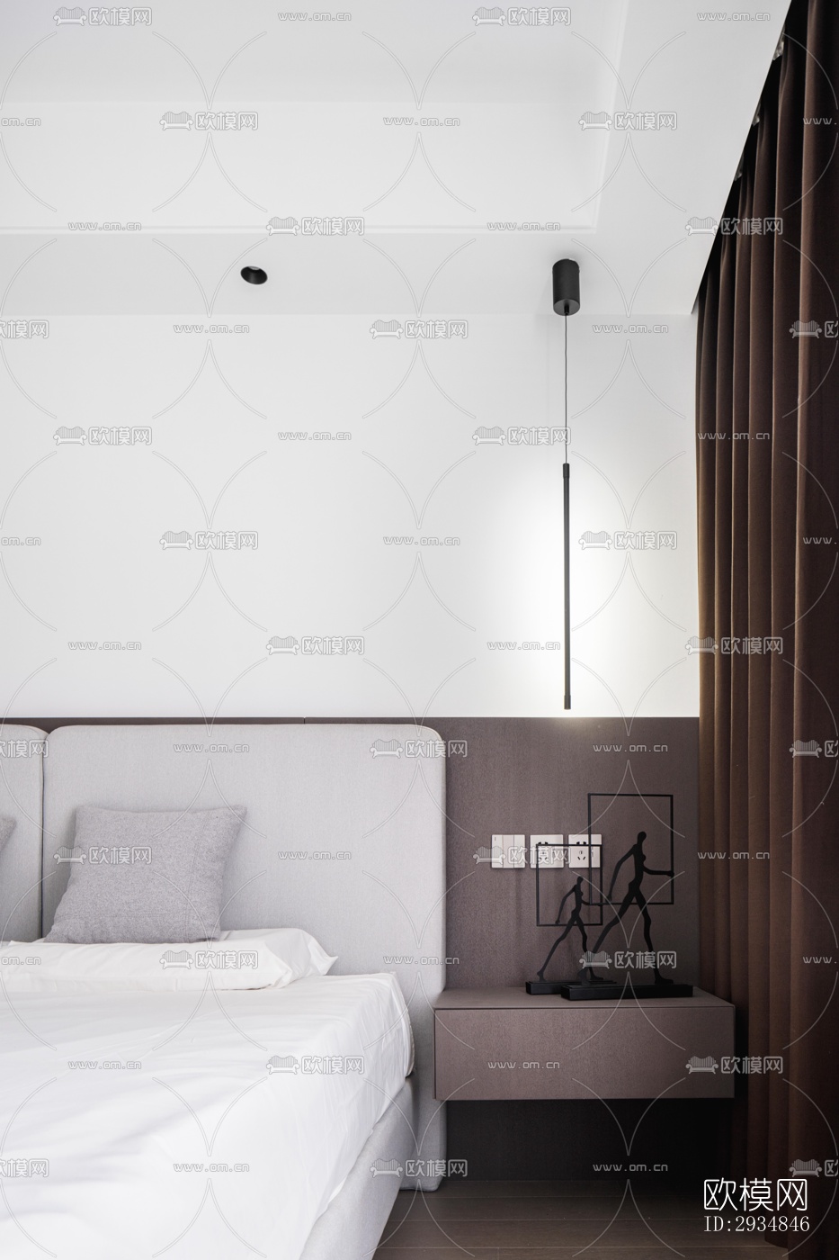 现代平层效果图下载（渲染图8）