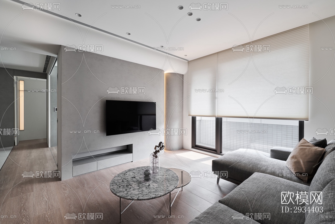 北欧平层效果图下载（渲染图5）