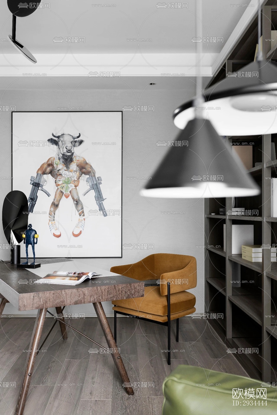 后现代平层效果图下载（渲染图19）