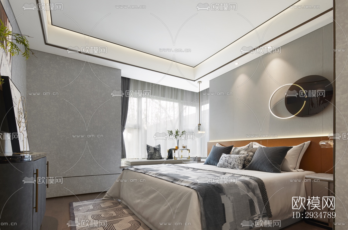 现代平层效果图下载（渲染图10）