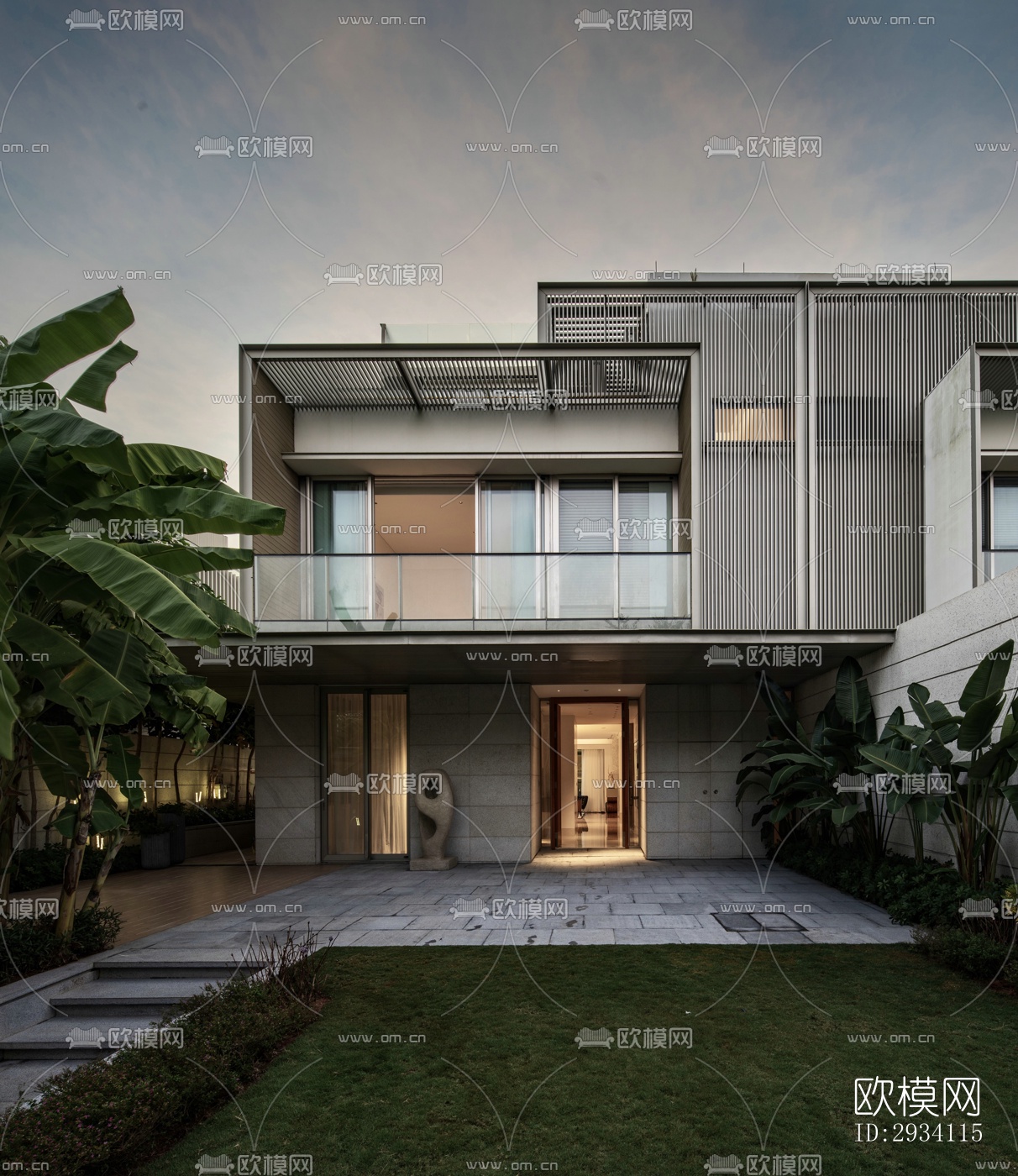 现代别墅效果图下载（渲染图3）