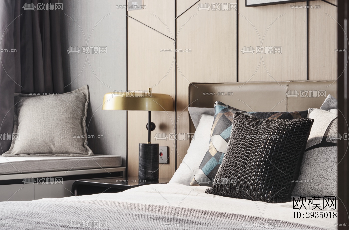 现代平层效果图下载（渲染图1）