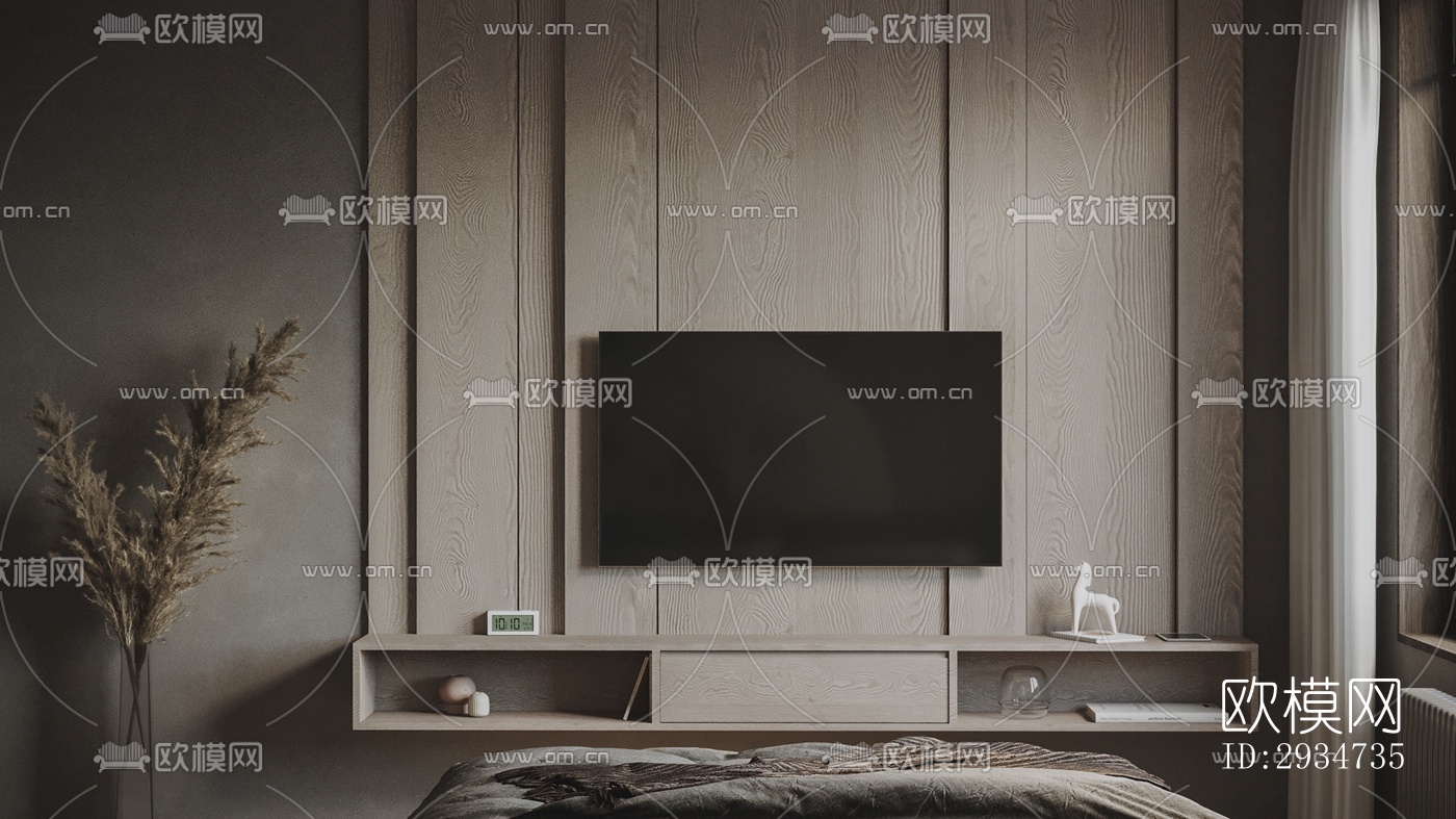 现代平层效果图下载（渲染图7）