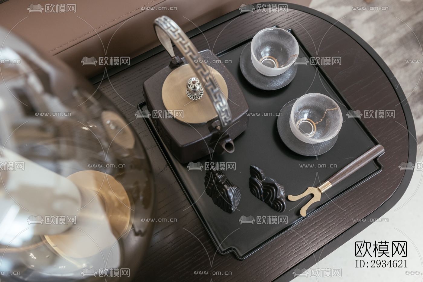 新中式平层效果图下载（渲染图1）