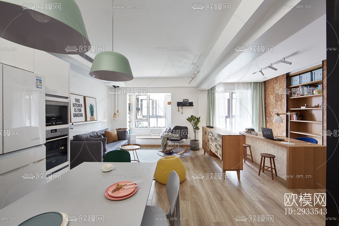 北欧公寓效果图下载（渲染图15）