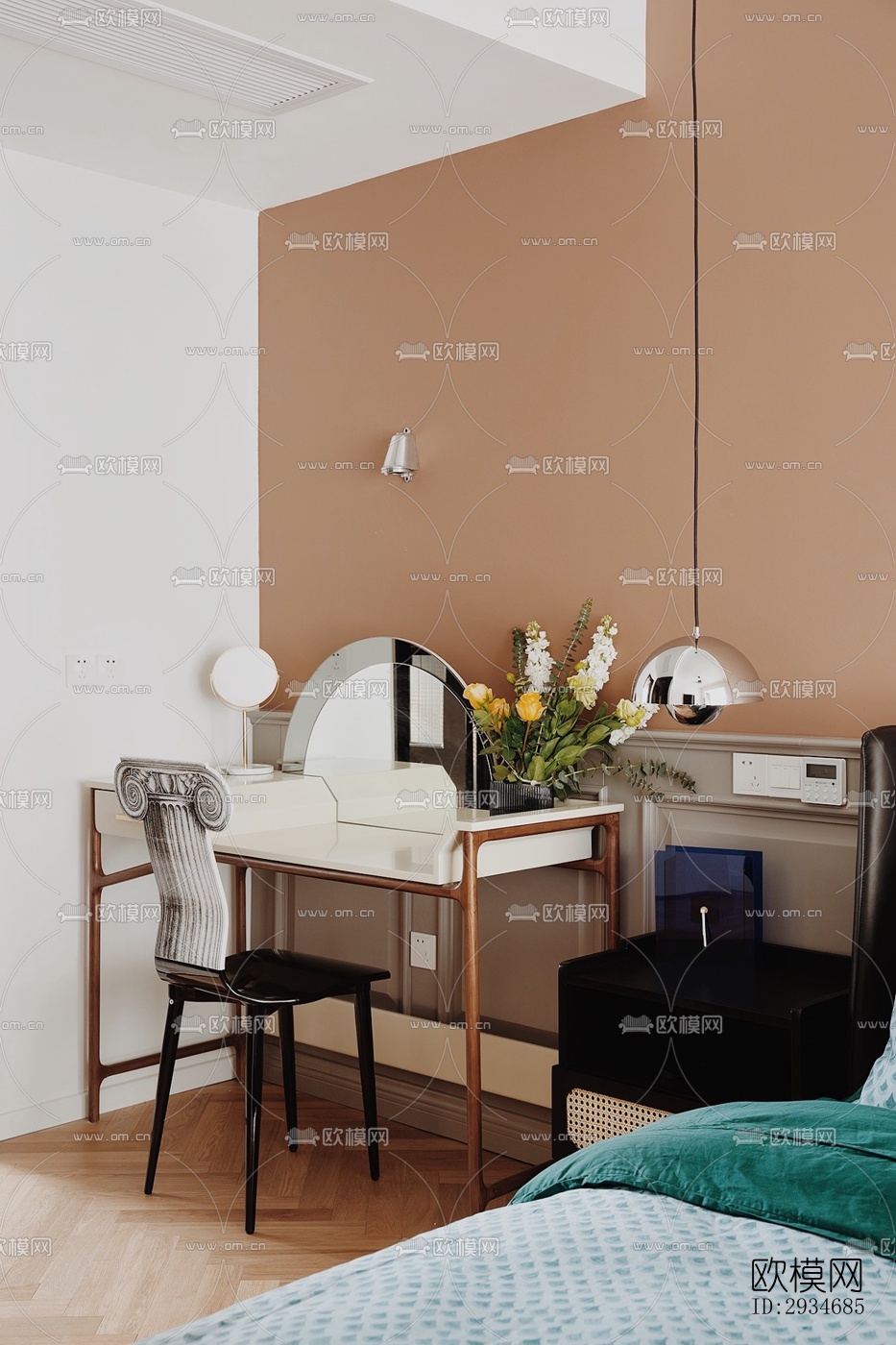 欧式平层效果图下载（渲染图13）