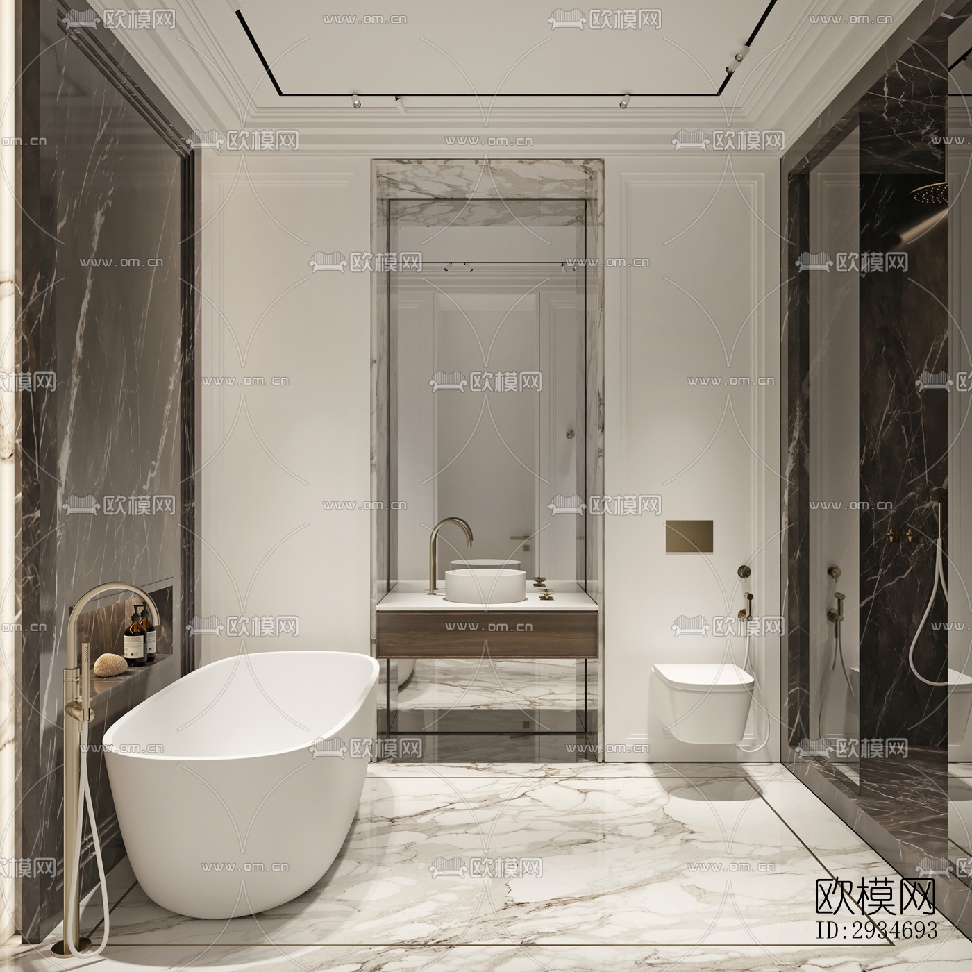 现代平层效果图下载（渲染图11）