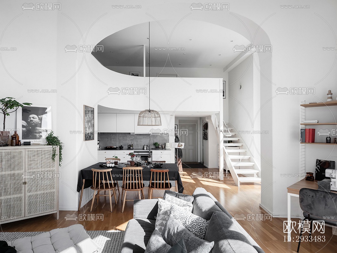 北欧公寓效果图下载（渲染图12）