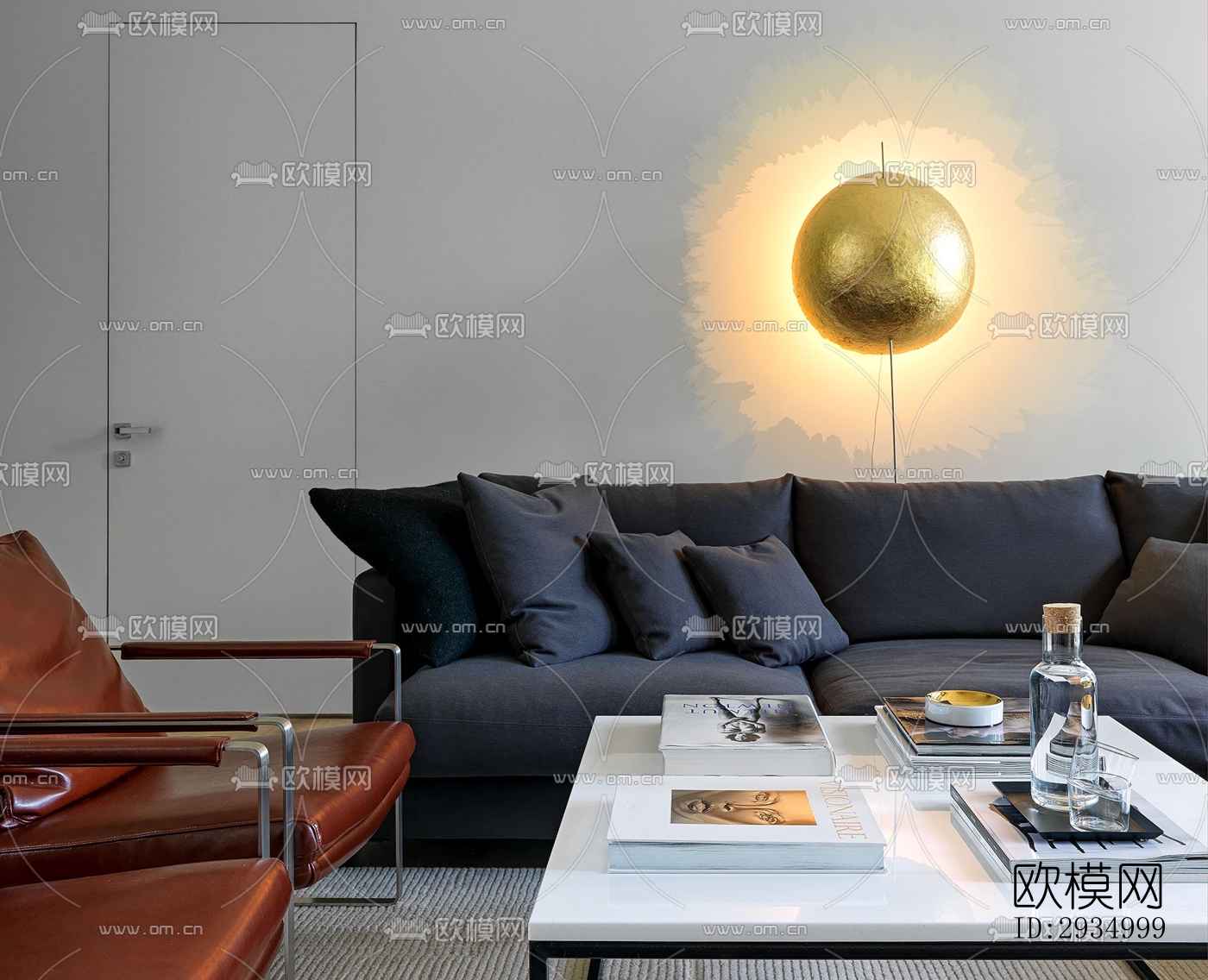 现代平层效果图下载（渲染图2）